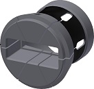 COLLET 193E RECTANGLE ( 1)" x ( 1- 1/ 2)" SMOOTH BORE 4 SLITS STEPPED HOLE INDEX B80